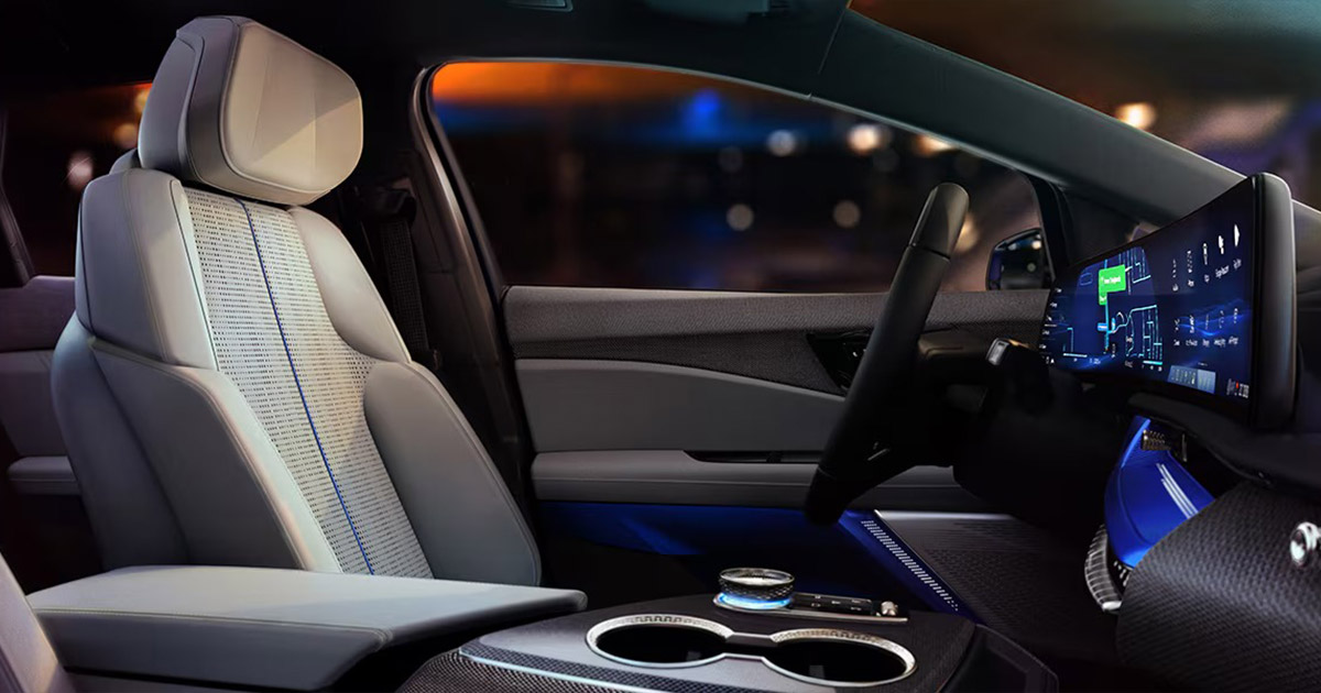 Cadillac interior console and dashboard.