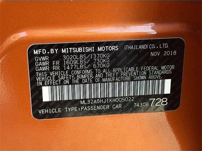 2019 Mitsubishi Mirage GT