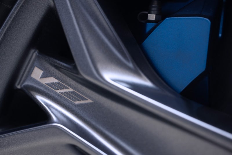 Close-up of the 2026 OPTIQ-V Brembo Performance Front Brakes | Carroll Cadillac of North Orlando in SANFORD FL